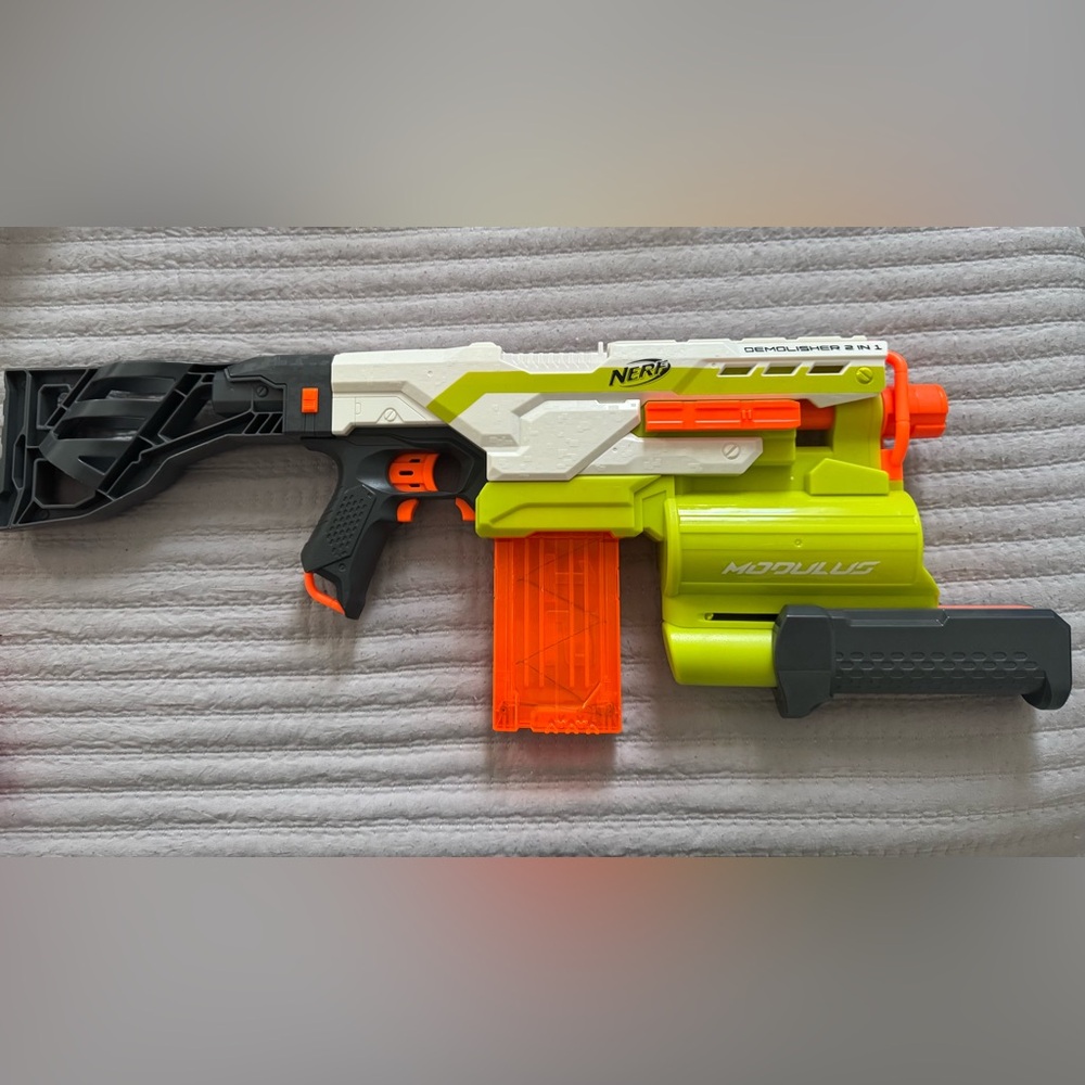 Nerf Modulus Blaster - White, Green, and Orange